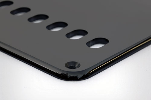 Vintage Black 1 Ply 0.120'' Acrylic Back Plate With Rounded and Polished Edge