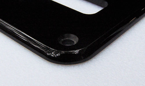 Modern Black or White 1 Ply 0.120'' Acrylic Back Plate With Rounded and Polished Edge Modern Black or White 1 Ply 0.120'' Acrylic Back Plate With Rounded and Polished Edge