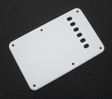 Left Hand Custom Manufactured White 1 Ply 0.120'' Acrylic Back Plate Rounded Polished Edge