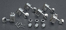 SD9105MN DR - Kluson 6 In-Line Double Row Vintage Nickel Tuners
