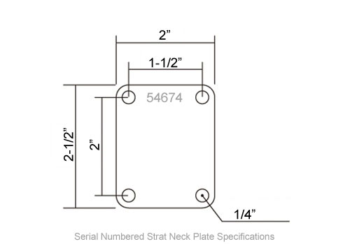 Serial Numbered Strat Neck Plate