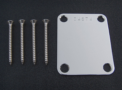 Custom Serial Numbered Chrome Strat Neck Plate