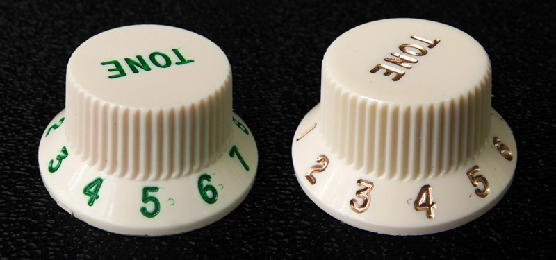 Flaws in original Fender production Strat knobs